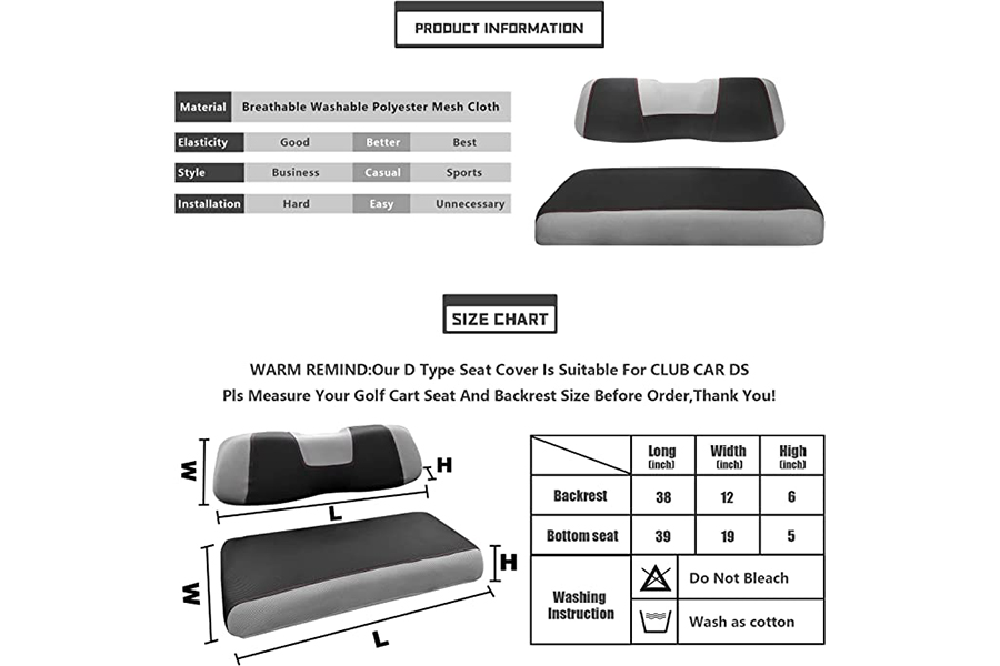 Poťahy sedadiel Dtype Grey & Black